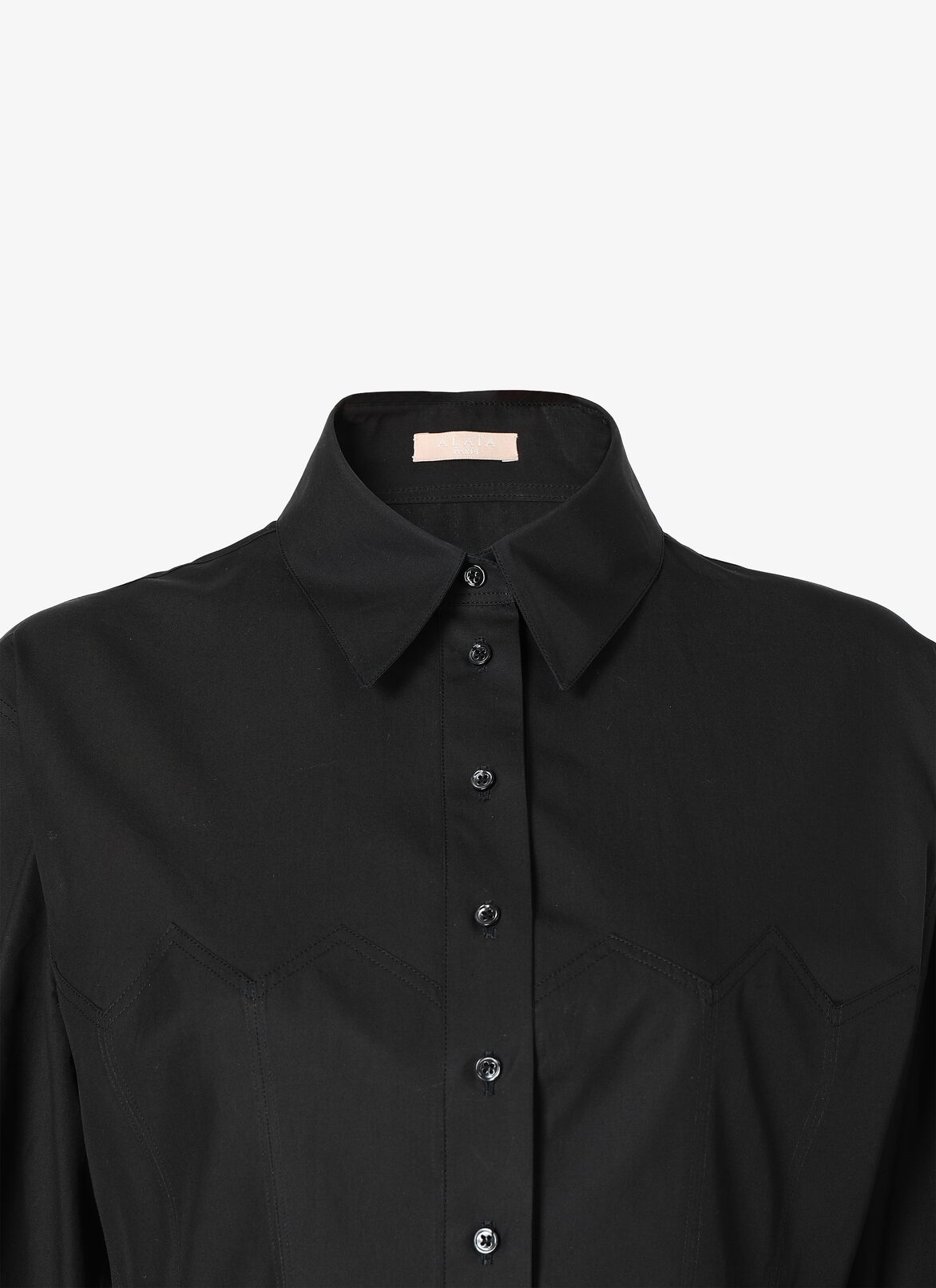 ROBE POPELINE JAPONAISE NOIR ALAÏA NOIR  ROBE POPELINE JAPONAISE NOIR